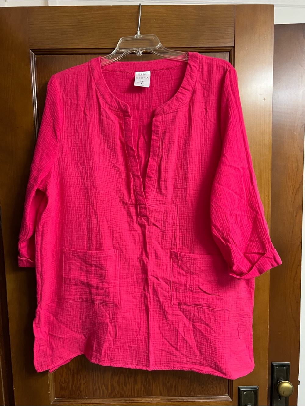 Serra Vibrant hot pink swim cover up lounge dress